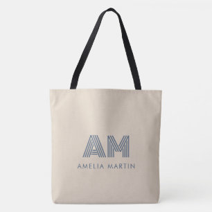 Bolsa Tote Luxo Minimalista Bege Areia Monograma
