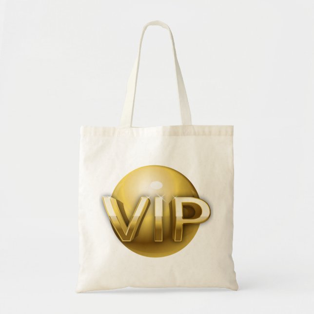 Bolsa Tote Luxury 3D Gold VIP Emblem (Frente)
