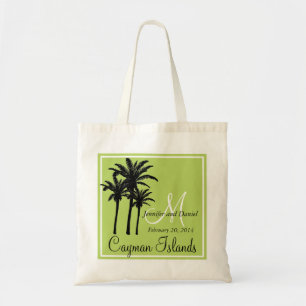 Bolsa Tote Luz - palmeiras verdes do casamento de praia