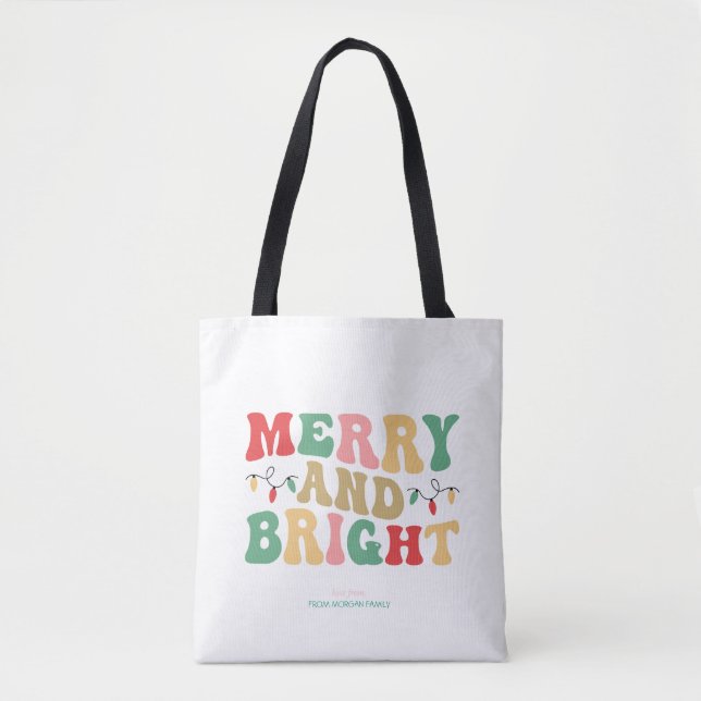 Bolsa Tote Luzes Coloridas Simplesmente Alegres e Brilhantes (Frente)