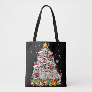 Bolsa Tote Luzes de árvore de natal siberiana   Natal