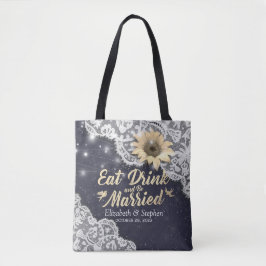 Bolsa Tote Luzes de Corda de Renda de Boas-Vindas de Casament