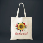 Bolsa Tote Luzes de Cordas Florais de Girassol<br><div class="desc">Esta mala de tote de damas de honra apresenta um girassol e uma design de rosa vermelha com luzes de cordas. Você pode personalizá-lo com um nome. Visite nossa loja para mais produtos com este design que você pode personalizar para suas necessidades.</div>