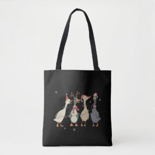 Bolsa Tote Luzes de Natal Patos Animais Engraçados Amante da 