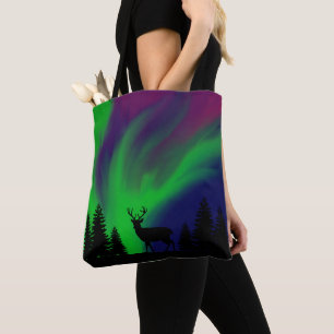 Bolsa Tote Luzes de Norte da barra de ferramentas veadas