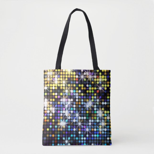 Bolsa Tote Luzes decor: Moda abstrato glamourosa (Frente)