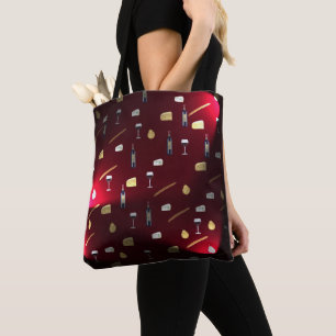 Bolsa Tote Luzes do arando do vinho e da comida