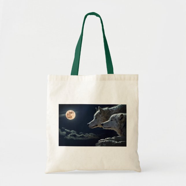 Bolsa Tote Luzes do Céu Noturno Lua Estrelas Astronomia Espaç (Frente)