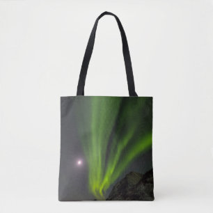 Bolsa Tote Luzes do Norte Praia de Haukland Ilha Noruega