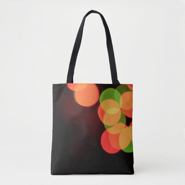 Bolsa Tote Luzes vermelhas e verdes (Frente)