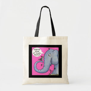 Bolsa Tote Má compreensão do elefante e do pica-pau