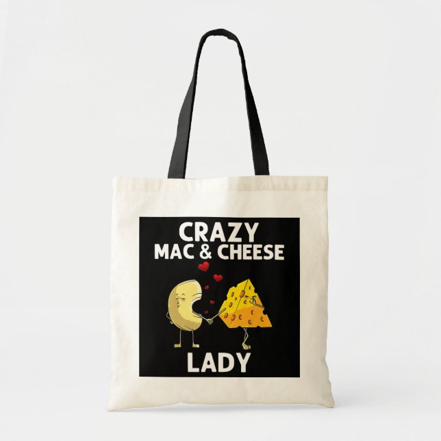 Bolsa Tote Mac E Queijo Presente Para Mulheres Vovó Macaroni (Frente)