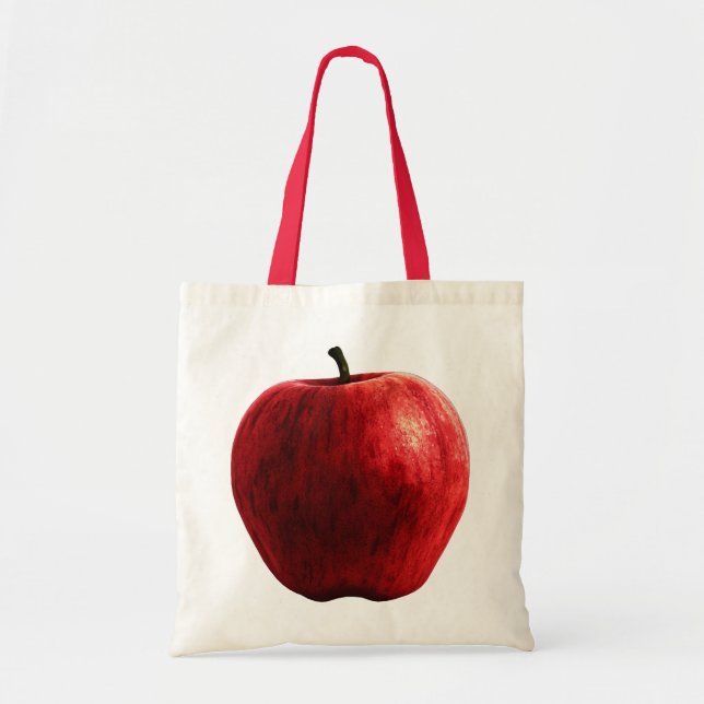 Bolsa Tote Maçã Vermelha Brilhada (Frente)