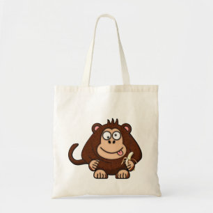 Bolsa Tote Macaco burro com desenho de Banana