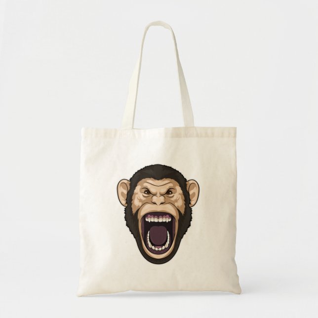 Bolsa Tote Macaco com Cabelos pretos (Frente)