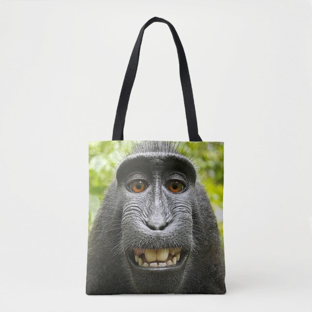 Bolsa Tote Macaco de Macaque com crista (Frente)