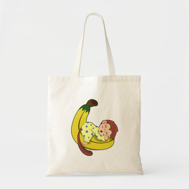 Bolsa Tote Macaco dormindo de pijama (Frente)