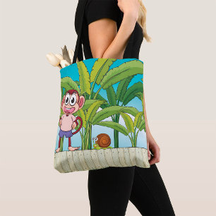 Bolsa Tote Macaco E Um Saco De Caracol