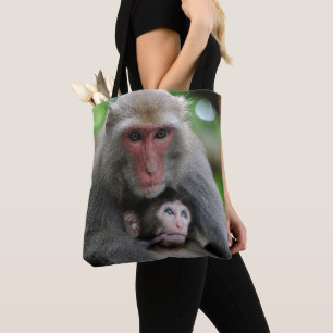Bolsa Tote Macaco quealimenta seu bebê