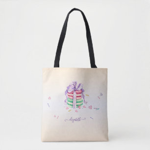 Bolsa Tote Macarons de aguarela modernos e fixes