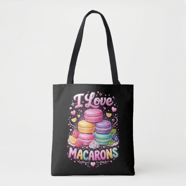 Bolsa Tote Macarons de Amor Doce (Frente)
