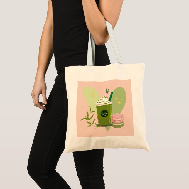 Bolsa Tote Macarons de Matcha Latte (Frente (produto))