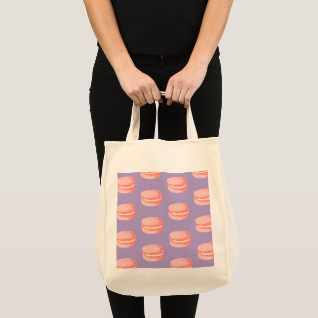 Bolsa Tote Macarons rosa (Frente (produto))