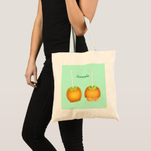 Bolsa Tote Maçãs Caramelo