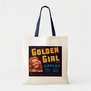 Bolsa Tote Maçãs douradas da menina