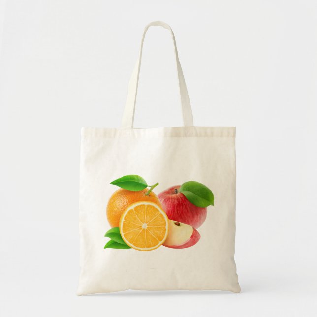 Bolsa Tote Maçãs e laranjas (Frente)