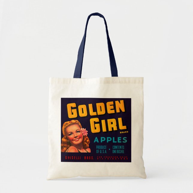Bolsa Tote Maçãs ouros (Frente)