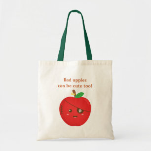 Bolsa Tote Maçãs ruins também podem ser fofas
