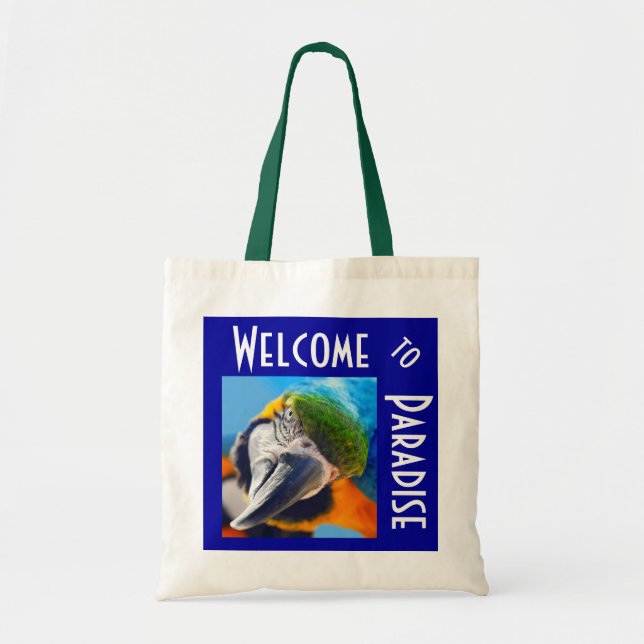 Bolsa Tote Macaw Tropical Tote Bag Colorida (Frente)