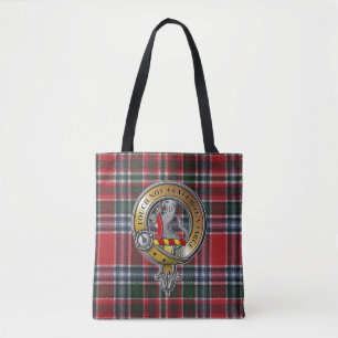 Bolsa Tote MacBain Tartan e Crachá