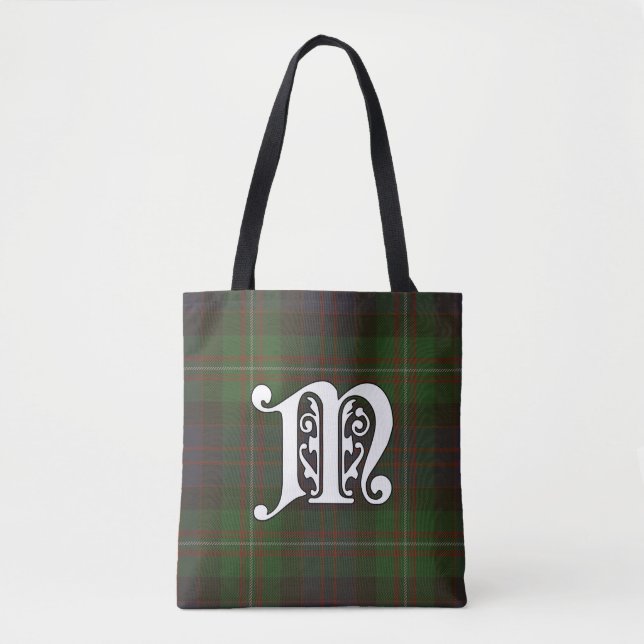 Bolsa Tote MacDonell Clan Tartan Monograma (Frente)