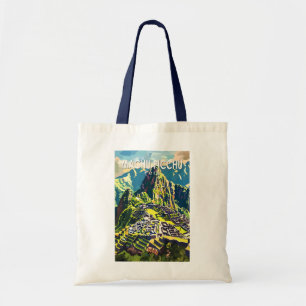 Bolsa Tote Machu Picchu Peru, América do Sul, Viagem Art Vint