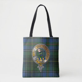 Bolsa Tote MacInnes Tartan e Crachá