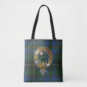 Bolsa Tote MacInnes Tartan e Crachá