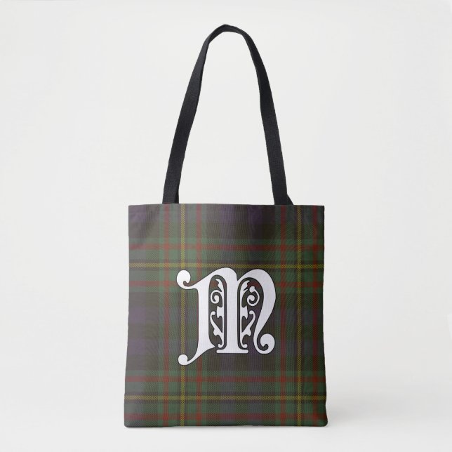 Bolsa Tote MacLellan Clan Tartan Monograma (Frente)