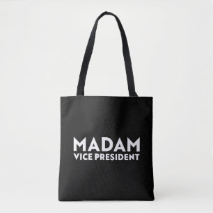 Bolsa Tote "Madame Vice-Presidente" kamala harris Black White