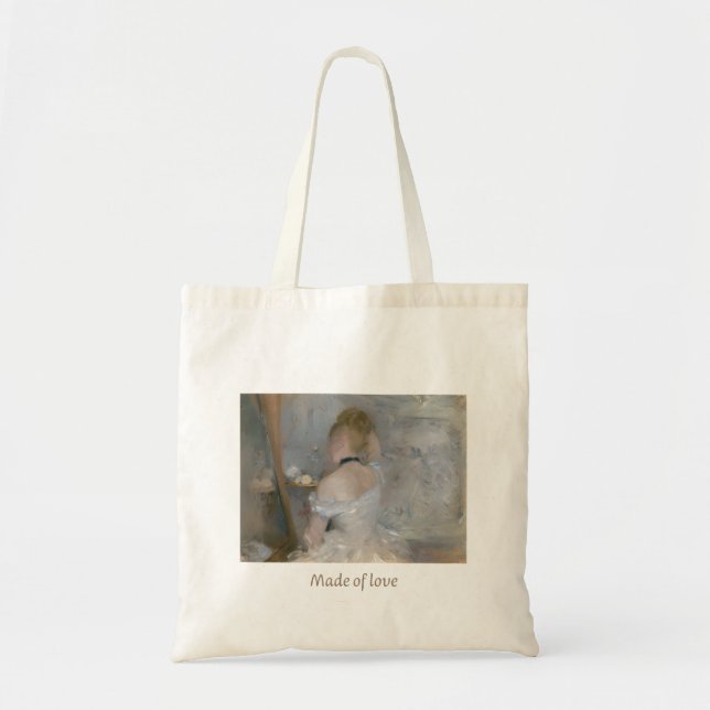 Bolsa Tote “Made of Love” Aesthetic Tote Bag – Romantic (Frente)