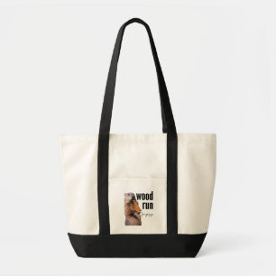 Bolsa Tote Madeira corrida para pizza (com Woodchuck)