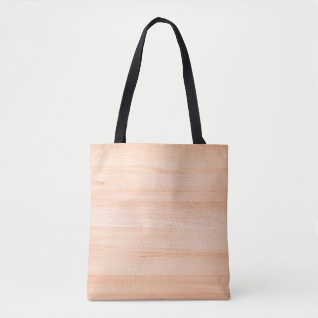 Bolsa Tote Madeira retrorreflectora superfície de madeira (Frente)