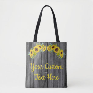 Bolsa Tote Madeiras Russas Personalizadas Verde Girassol