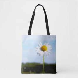 Bolsa Tote Madelief rechtop geisoleerd in de natuur.