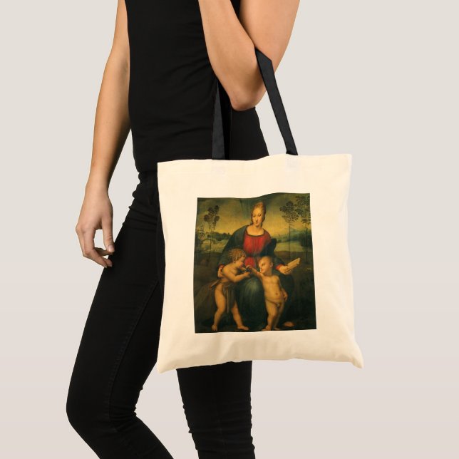 Bolsa Tote Madona do Goldfinch por Raphael Sanzio (Frente (produto))