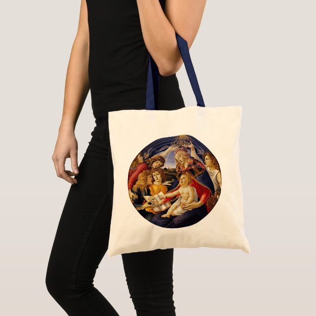 Bolsa Tote Madona do Magnificat de Sandro Botticelli (Frente (produto))