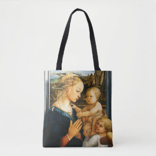 Bolsa Tote Madonna com criança e dois anjos, Filippo Lippi
