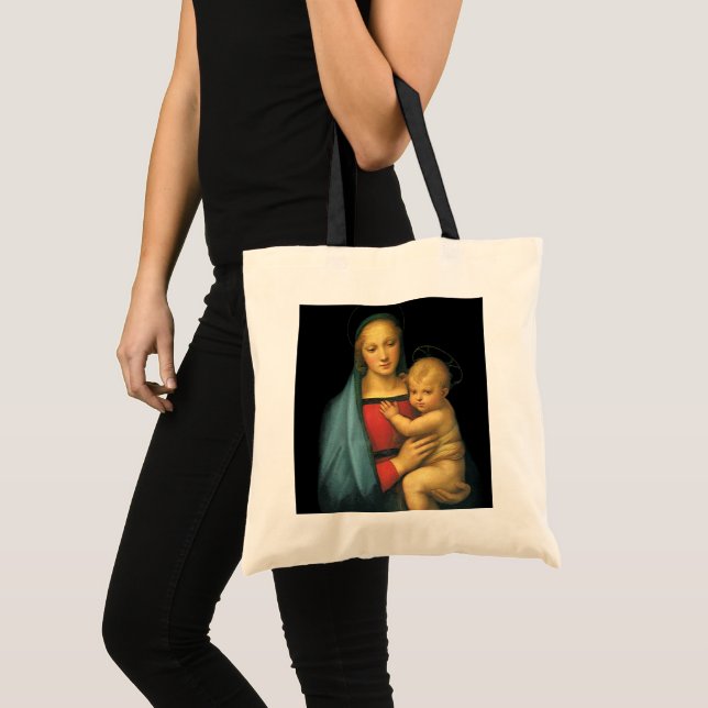 Bolsa Tote Madonna e Criança, Madonna del Granduca por Raphae (Frente (produto))