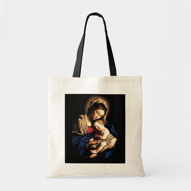 Bolsa Tote Madonna e saco do costume da criança (Frente)
